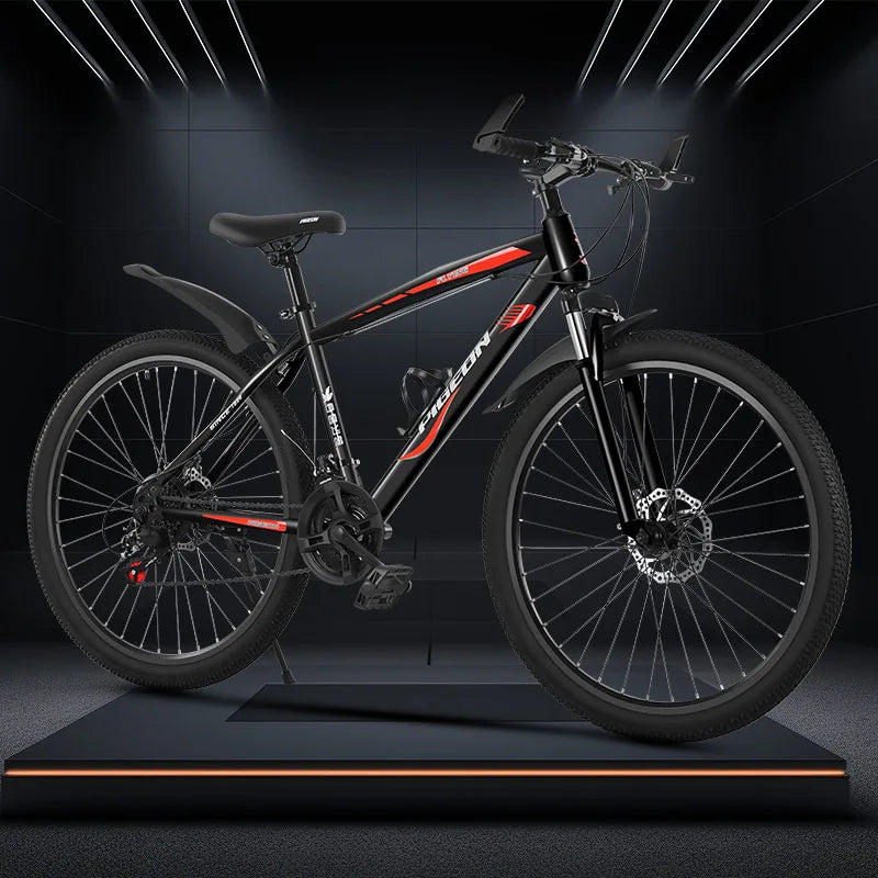 Cooya 24 Inch Variable Speed Bike With Lockable Front Fork 21/27 Speed Dual Disc Brake Student Bike High Carbon Steel Frame 2025