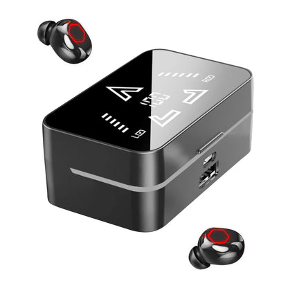 2025 New M48pro Bluetooth Headset Binaural Mirror Digital Display Slipcover Design Ultra Long Life Music Headset