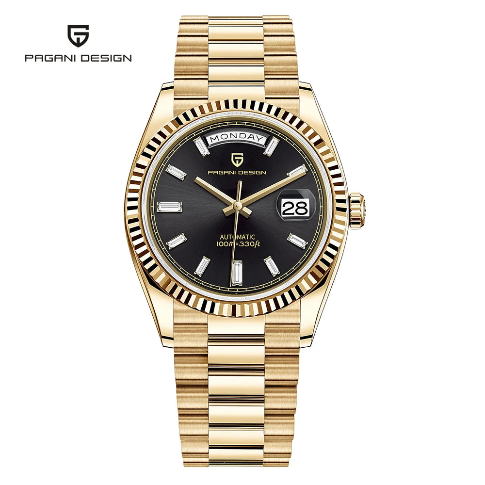 PAGANI DESIGN DD36 2025 Rose Gold Automatic Mechanical Watch for Men Luxury