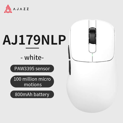 AJAZZ AJ179 PRO PAW3395 Lightweight Wired Wireless Mouse with Magnetic Charging Base Ergonomic Macro Gaming Mouse for PC Laptop