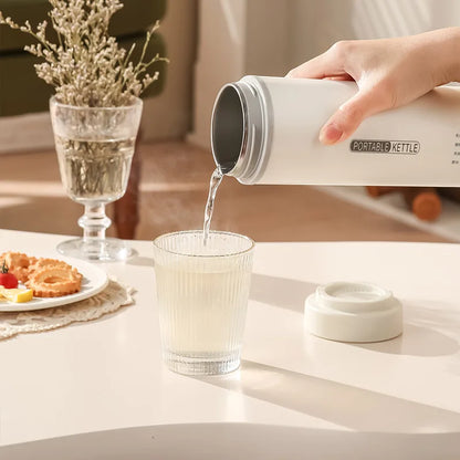 Compact Travel Kettle 550ml 300W Fast Boiling 4 Precise Temperature Settings 316 Stainless Steel Interior Portable Hot Water Cup