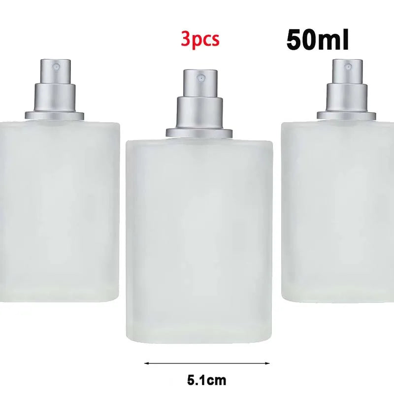 30ML/50ML Frosted Glass Empty Spray Bottle Perfume Atomizer, Refillable Fine Mist Spray Empty Perfume Bott