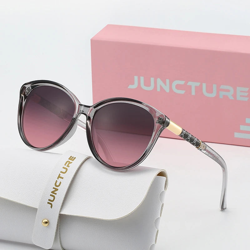 JUNCTURE Polarized Cat-Eye Sunglasses Women Fashion UV400 Party Holiday Shades