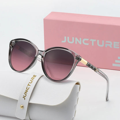 JUNCTURE Polarized Cat-Eye Sunglasses Women Fashion UV400 Party Holiday Shades