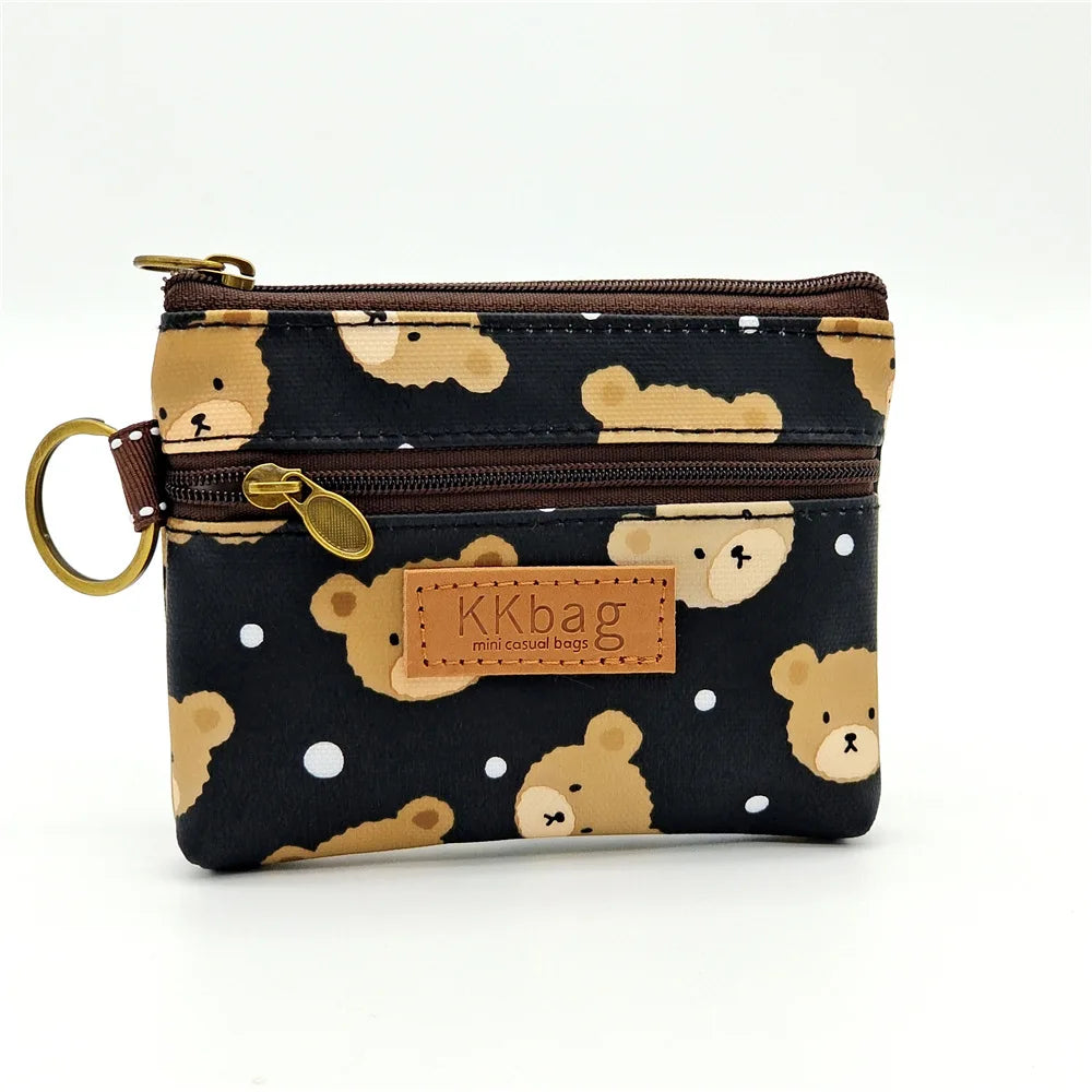 Cute Animals Cartoon Wallet – Small Zipper Coin Purse for Women & Students