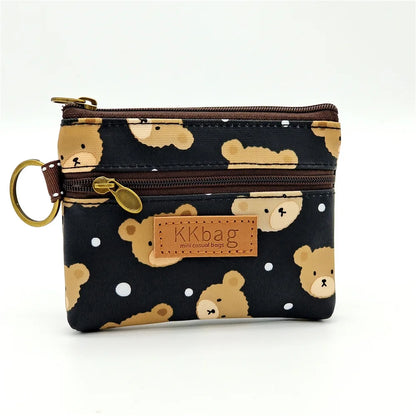 Cute Animals Cartoon Wallet – Small Zipper Coin Purse for Women & Students