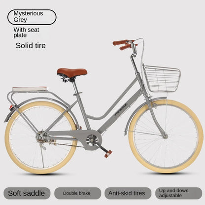 Cooya official-website-Commuter Bike for Women, Simple Adult Scooter, Student Bike, Vintage Bike, New, 24 ", 26"