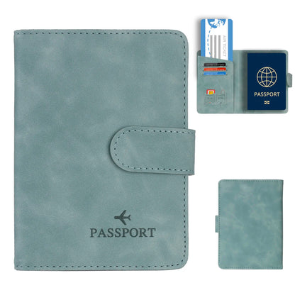 RFID Passport Holder Cover Wallet – Leather Travel Card Case for Men & Women