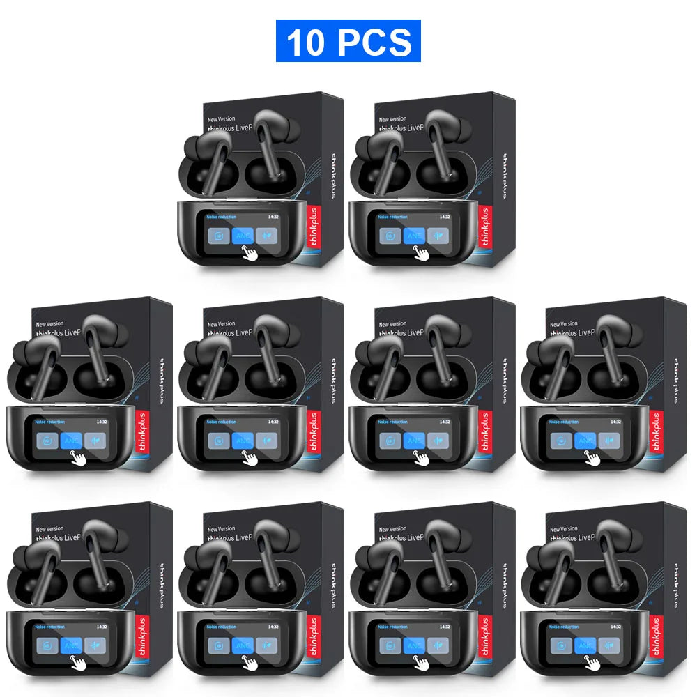 Original Thinkplus Wireless Bluetooth Earphones ANC Noise Reduction Earbuds HD Mic Call Gamer Headsets LED Touch Screen Control