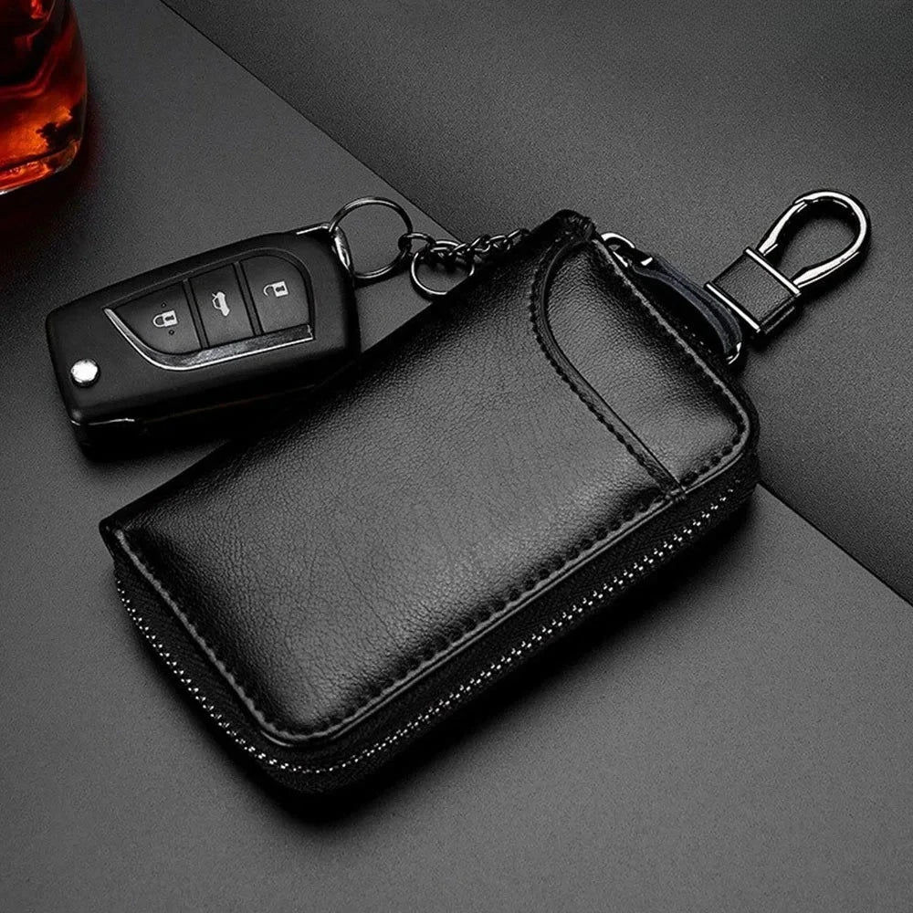 Genuine Leather KeyChain Key Bag Unisex Multifunction Wallet Car Housekeeper Pouch