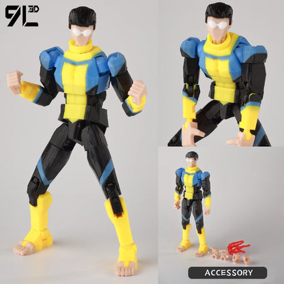 9L3D Lucky 13 Invincible Boy Conquer Omni Action Figure 3D Printed Anime Model Multi-Jointed Poseable Collectible Toy Gift Fan