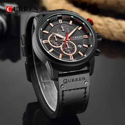 CURREN Luxury Men’s Quartz Watch Chronograph Sport Date Fashion Wristwatch 2025