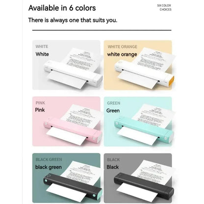 Upgrade M08F Portable Thermal Printer Bluetooth Phone Printer For Home Use A4 Mobile Print For Laptops Inkless Travel Wireless P