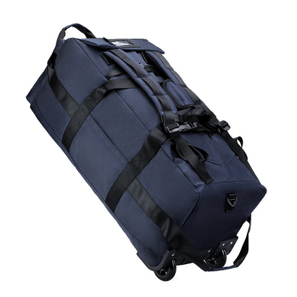 80L Rolling Duffle Bag with Wheels 31" Heavy-Duty Foldable Travel Duffel Bag Water-Resistant Wheeled Luggage with Shoulder Strap