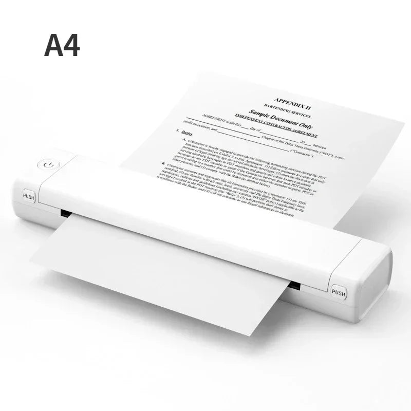 Upgrade M08F Portable Thermal Printer Bluetooth Phone Printer For Home Use A4 Mobile Print For Laptops Inkless Travel Wireless P