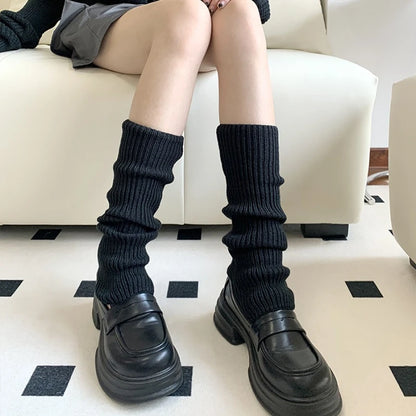 Y2k Winter Leg Warmers Fluffy Knitted Arm Warmers Gothic Lolita Knit Long Socks Women Leg Warmer Stylish Stretchy Boots Cover