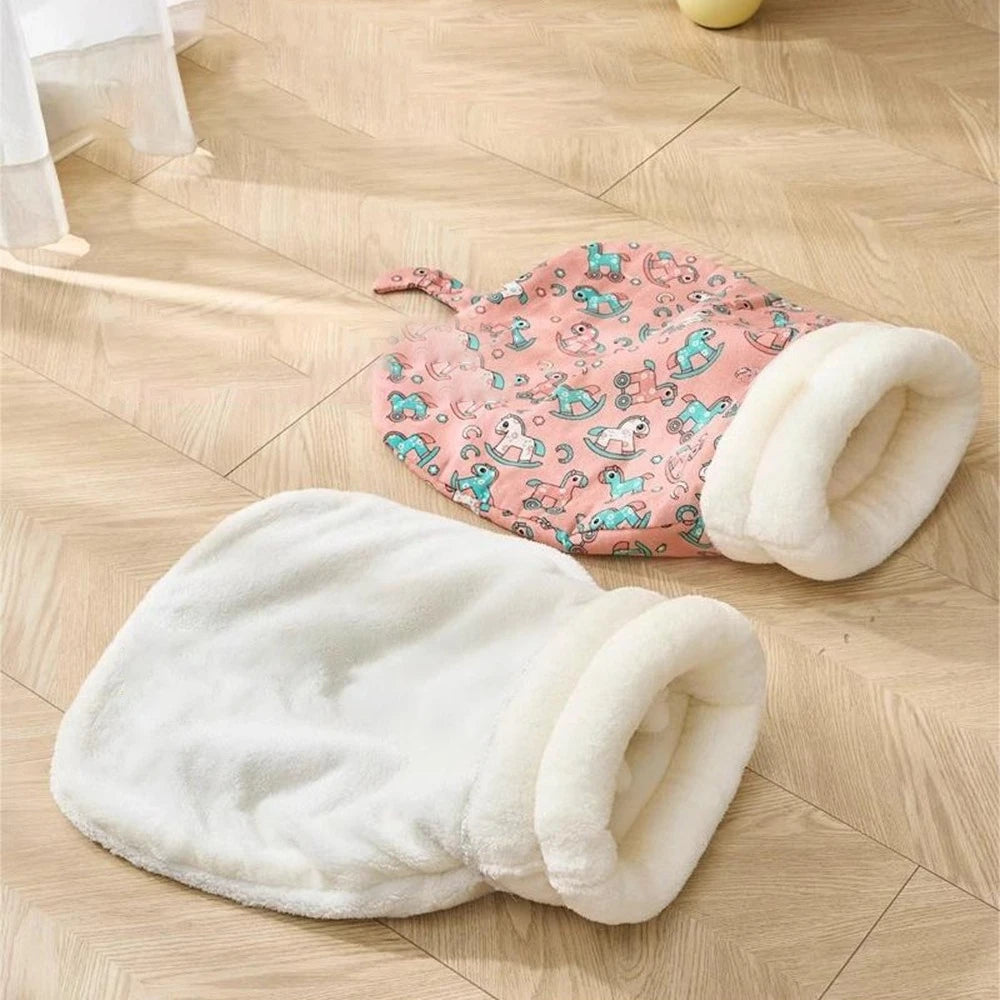 Cat Sleeping Bag Winter Soft Fluffy Thickened Pet Pocket Nest Bed Kitten Puppy Comfortable Warm Nest for Small Medium Dogs Cats