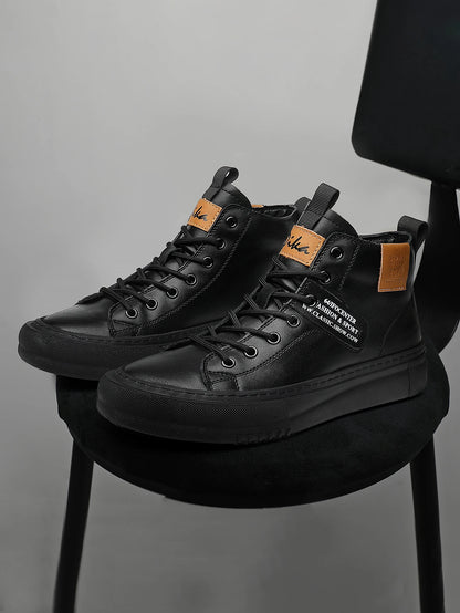 Men's Shoes Autumn and Winter New White Shoes Fashion Sneakers Sports High-Top Trendy Shoes Business Casual Breathable Thick-Soled Shoes Outdoor Casual Shoes