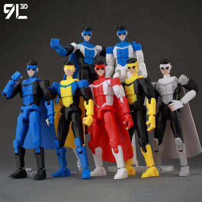 9L3D Lucky 13 Invincible Boy Conquer Omni Action Figure 3D Printed Anime Model Multi-Jointed Poseable Collectible Toy Gift Fan