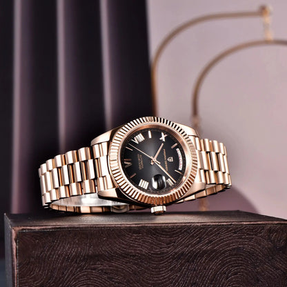 PAGANI DESIGN 2025 Rose Gold DD40 Men's Automatic NH36A Mechanical Watch