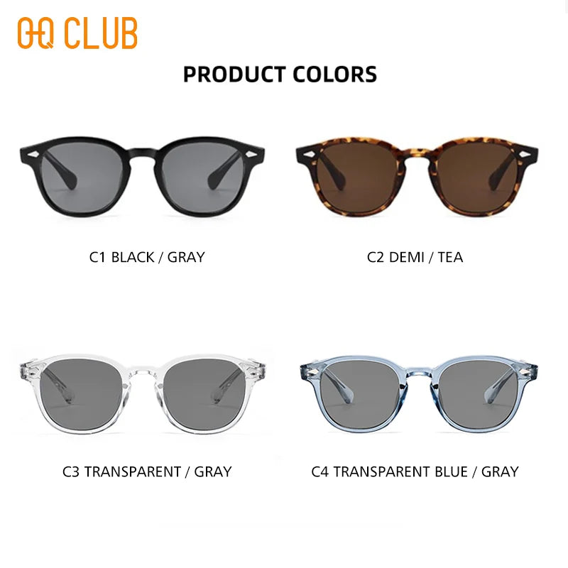 O-Q CLUB Retro Round Sunglasses Men Women Polarized UV400 Vintage Fashion Eyewear
