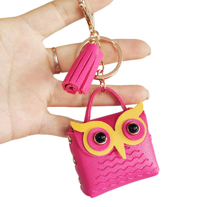 Mini Owl Coin Purse Keychain Bag – Small Pouch Backpack Decoration for Women Girls