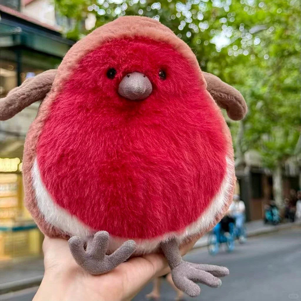 20cm Fat Robin Plushies Cartoon Stuffed Animal Plum Robin Doll Very Soft Cuddly Plush Bird Toy Cute Fluffy Birthday Gifts Girl