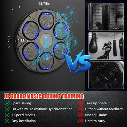 2025 Upgrade Music Boxing Machine Wall Mounted with Bluetooth Smart Technology for Interactive Fitness Training Ideal for and A