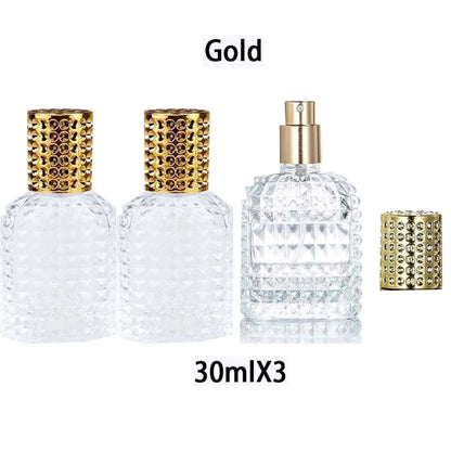 30/50ml Thick Clear Glass Fine Mist Spray Scent Aftershave Luxury Perfume Bottle Empty Atomizer Bottle Refillable Empty Atomizer