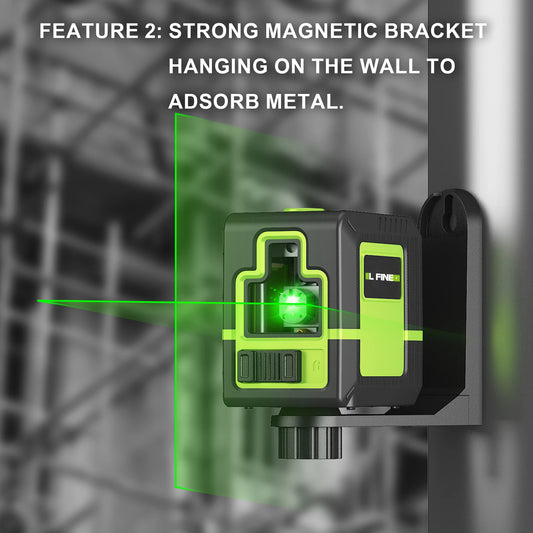 Nível laser autonivelante LFine 360° – Ferramenta de alinhamento profissional de linha dupla