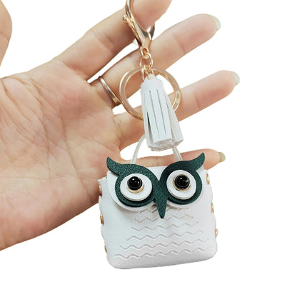 Mini Owl Coin Purse Keychain Bag – Small Pouch Backpack Decoration for Women Girls