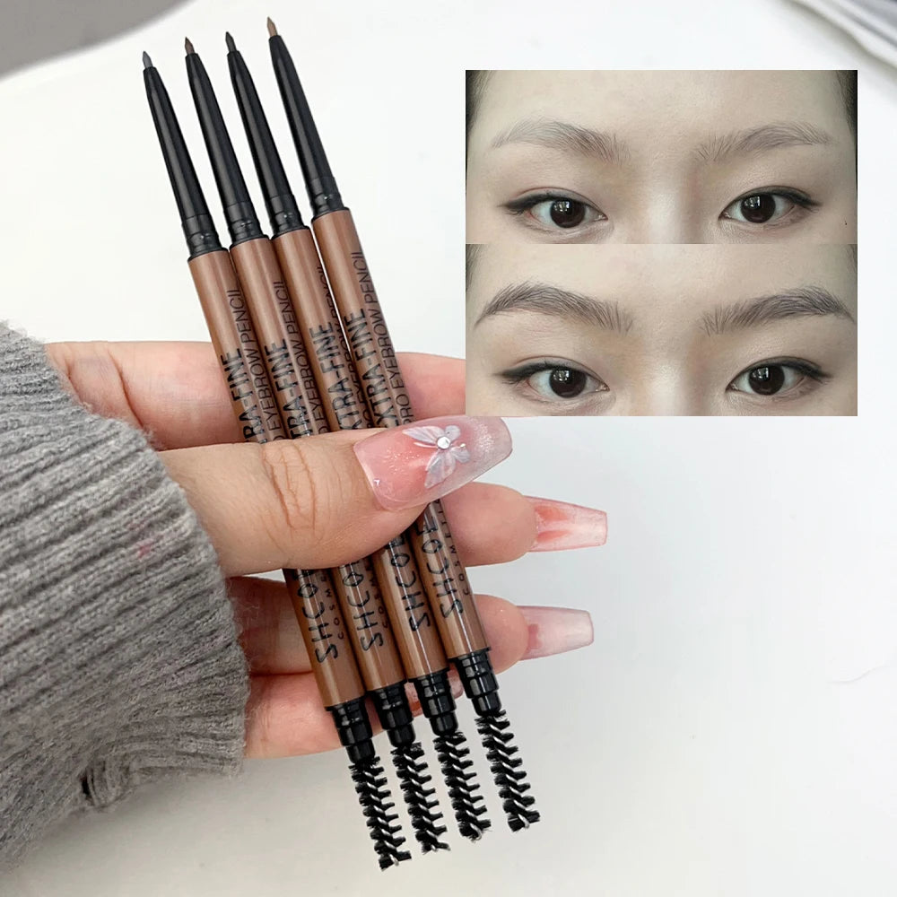 Ultra-Fine Head Dark Brown Eyebrow Pencil – Waterproof, Long-Lasting, Quick-Drying