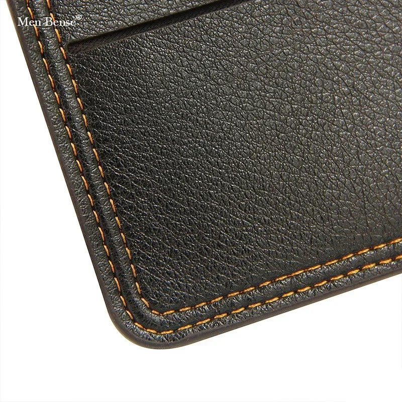 Men’s Short Bifold Wallet – Slim Faux Leather Credit ID Card Holder Purse