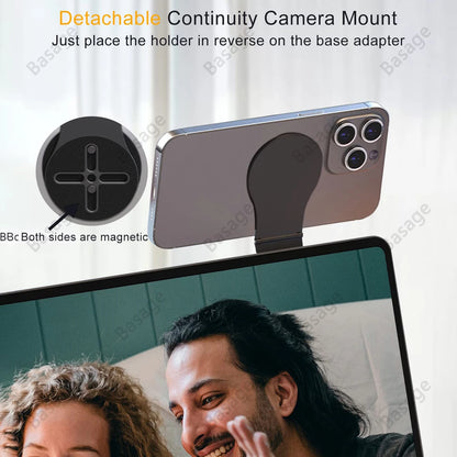 Magnetic Foldable Laptop & Phone Holder – Portable Dual-Screen Mount for Productivity