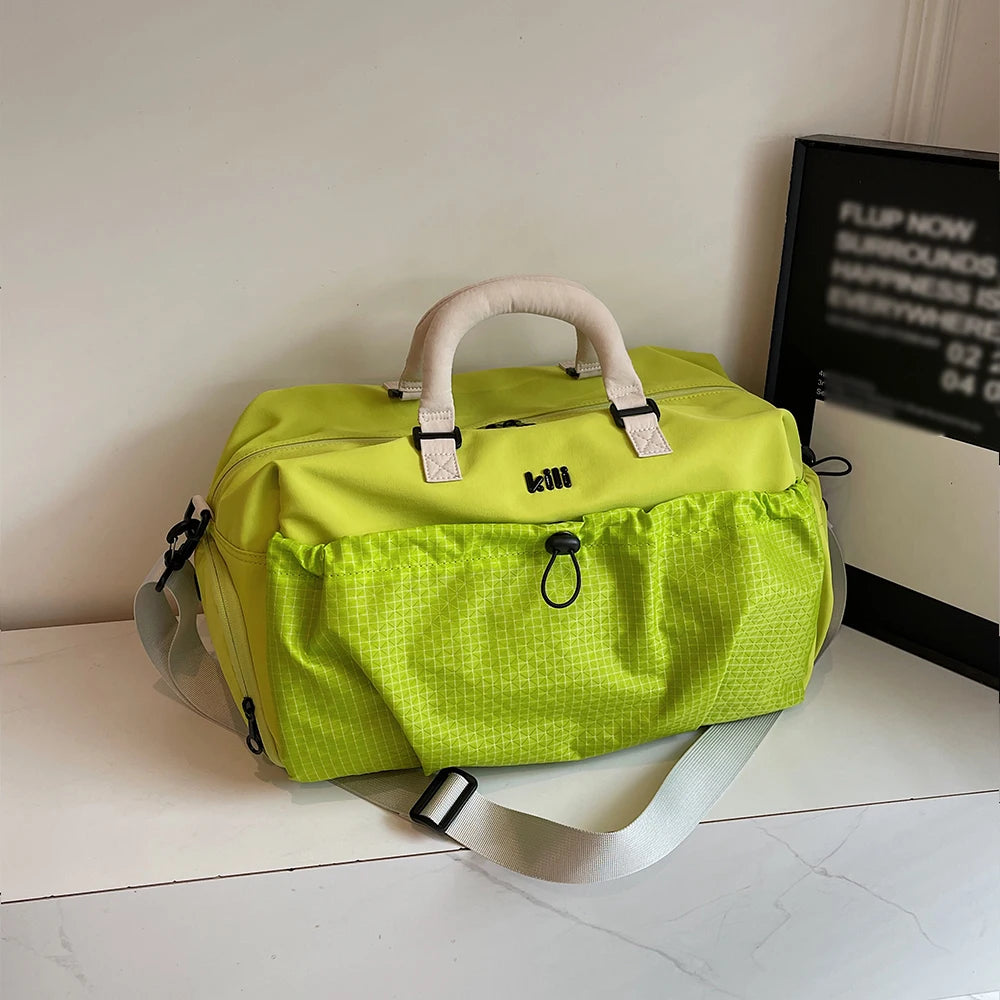 Large Capacity Travel Bag, Lightweight Short-Distance Boarding Bag, Dry and Wet Separation, Crossbody Fitness Bag, Luggage Bag