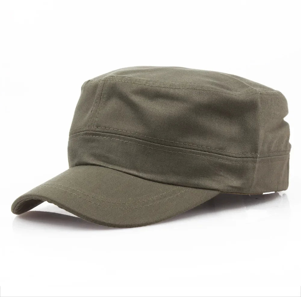 Solid Color Adjustable Military Hat Unisex Retro Plain Cotton Baseball Cap Fashion Casual Outdoor Breathable Hiking Hunting Hat