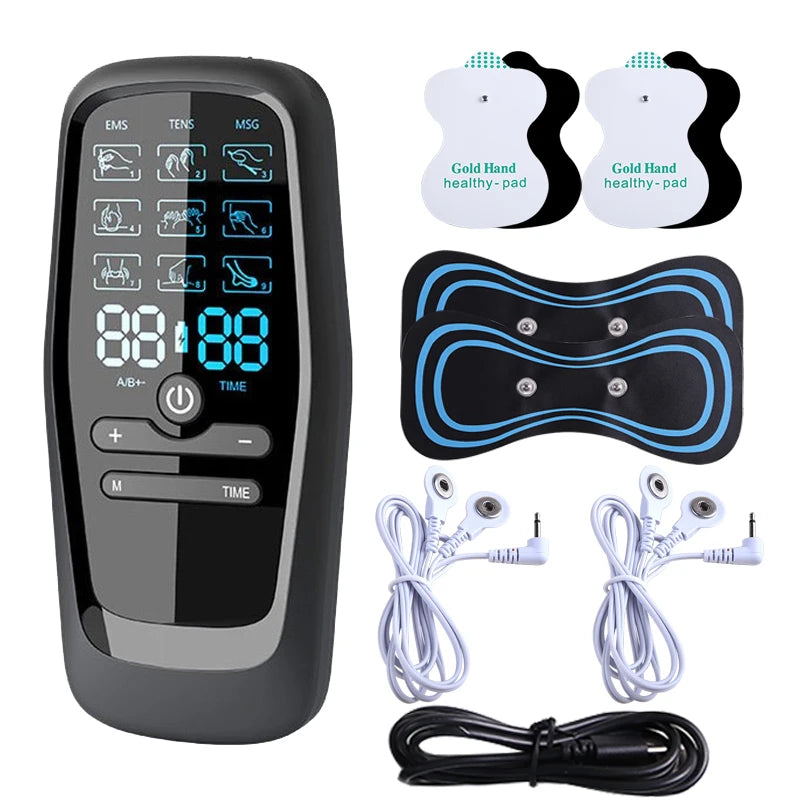 9 Modes EMS Electric Body Massager Low Frequency Pulse TENS Abdominal Electro Stimulator for Muscle Relaxation