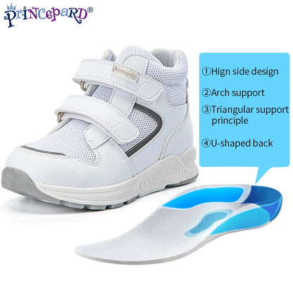 Princepard Children Orthopedic Sneakers for Flatfeet Ankle Support Kids Sport Running Shoes with Insole Corrective Boys Girls