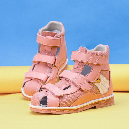 Princepard 2022 Children Orthopedic Shoes for Flat Feet Summer Kids Footwear Closed Toe Boys Girls Sandals with Ankle Support