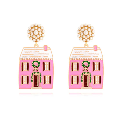 Christmas Jewelry Rhinestones Elk Earrings Christmas tree Drop Earrings for Woman Xmas Accessories Ear Studs Gifts