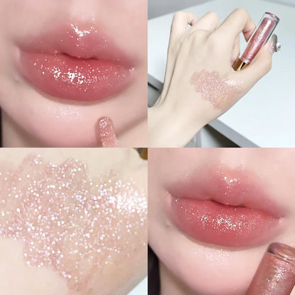 Hydrating Plump & Sparkling Lip Gloss – Water-Glossy Mirror Lip Glaze for Luscious Lips