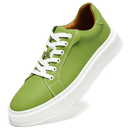 Genuine Leather Men's Summer Shoes Breathable Sneakers New Arrival Male Skateboard Footwear Versatile Trainers Tenis Masculino