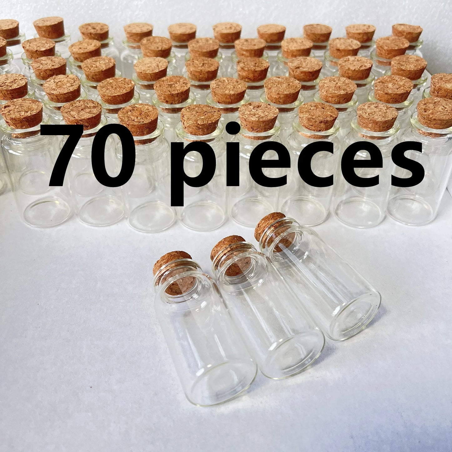 15/36/70 pcs 25ml Glass Bottles Cork Stopper Tiny Test Tube Jars Clear Mini Containers DIY Wedding Favors Wishing Bottles