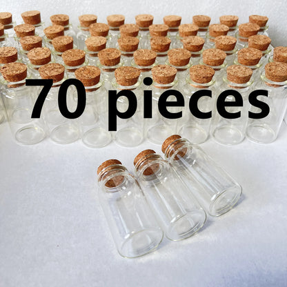 15/36/70 pcs 25ml Glass Bottles Cork Stopper Tiny Test Tube Jars Clear Mini Containers DIY Wedding Favors Wishing Bottles
