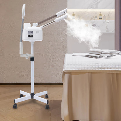 3-in-1 Facial Steamer with Hot & Cold Nozzle, LED Magnifying Lamp SPA Beauty Salon