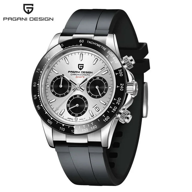 PAGANI DESIGN V2 40mm Men’s Quartz Watch Sapphire Chronograph Stainless Steel