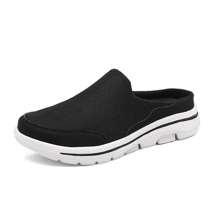 Big Size Men Casual Mules Super Light Mesh Slippers Closed Toe Half Slipper Breathable Male Flats Shoes Outdoor Slip-on Footwear