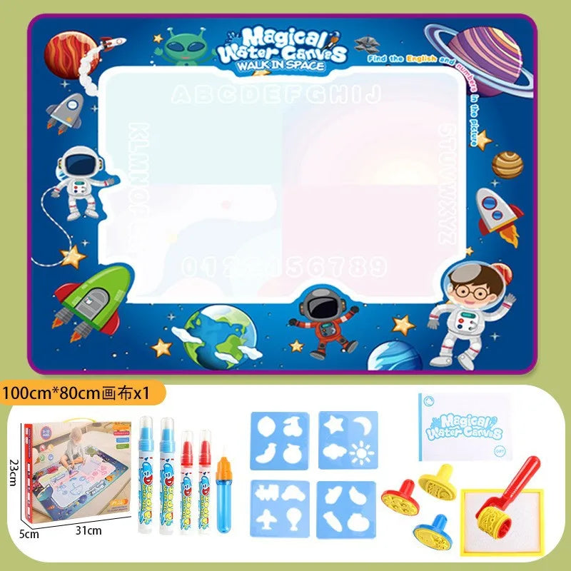 Oversized Magical Water Canvas pens Montessori Toys Learning Blanket Writing Children Drawing Repeated Graffiti Painting kid toy