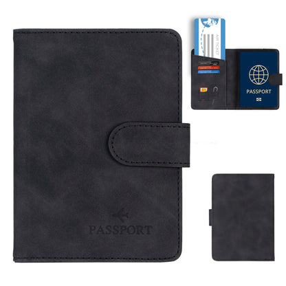 RFID Passport Holder Cover Wallet – Leather Travel Card Case for Men & Women