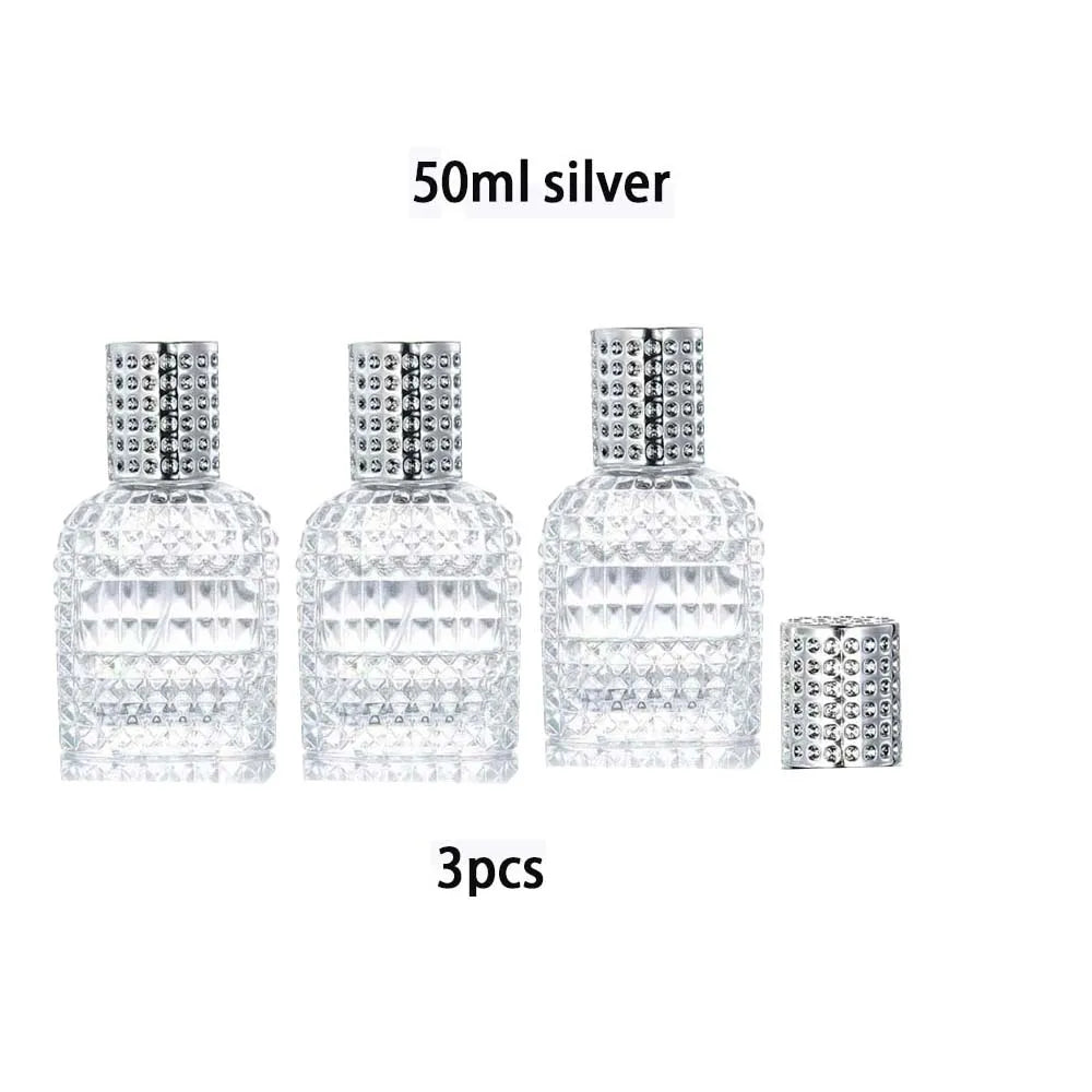 30/50ml Thick Clear Glass Fine Mist Spray Scent Aftershave Luxury Perfume Bottle Empty Atomizer Bottle Refillable Empty Atomizer